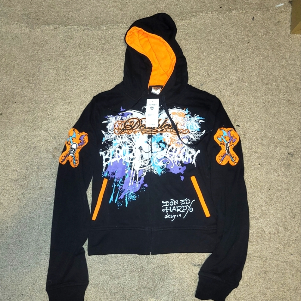 NWT Womens Ed Hardy Hoodie Medium